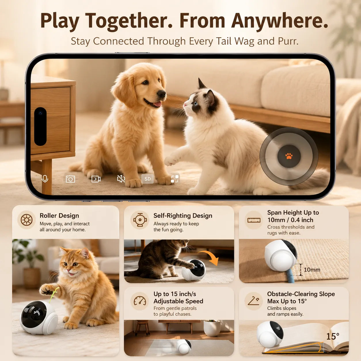 FlashPet Magic S1 - Smart Pet Camera Robot