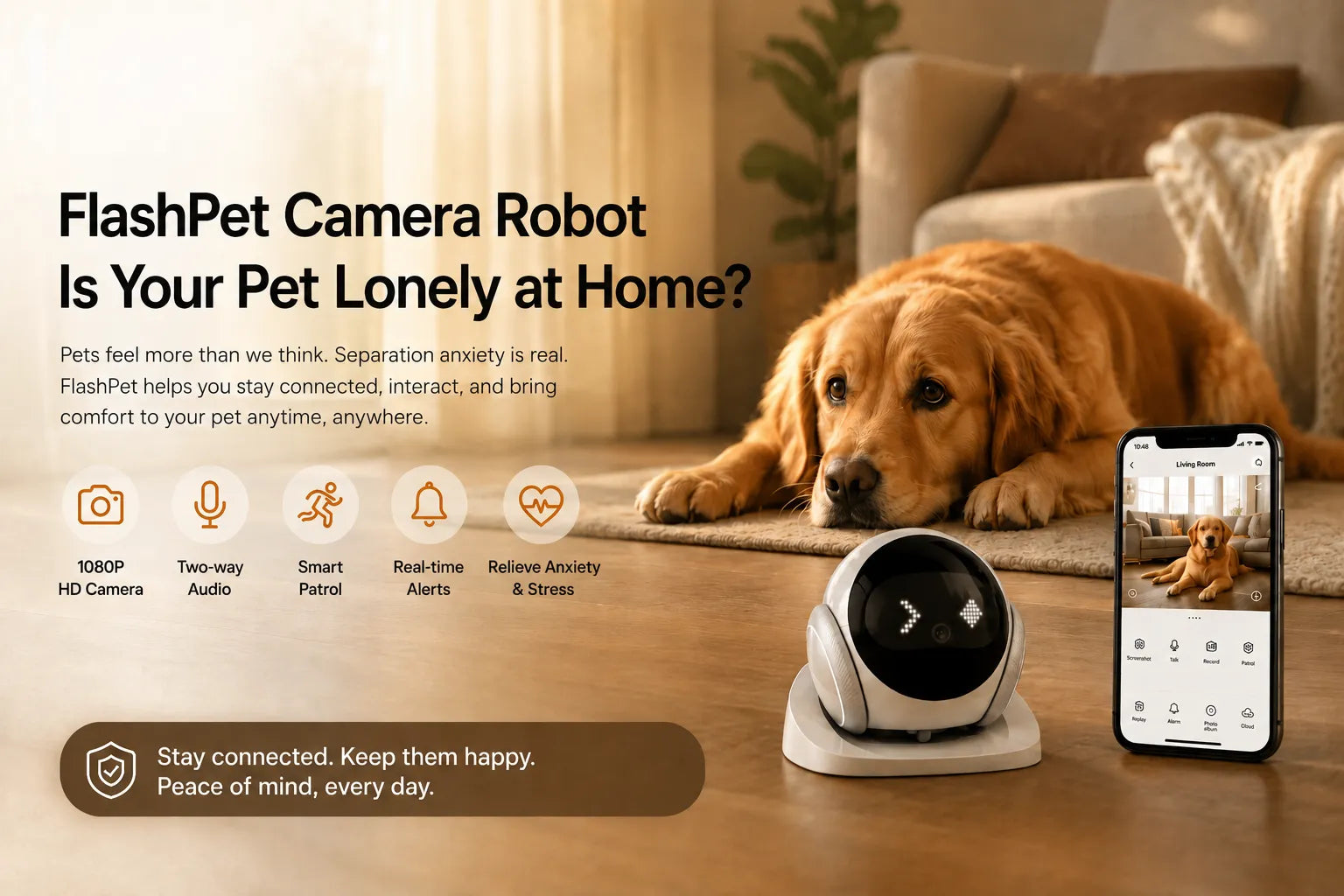 Flash Pet Camera Robot: Is Your Pet Lonely at Home?