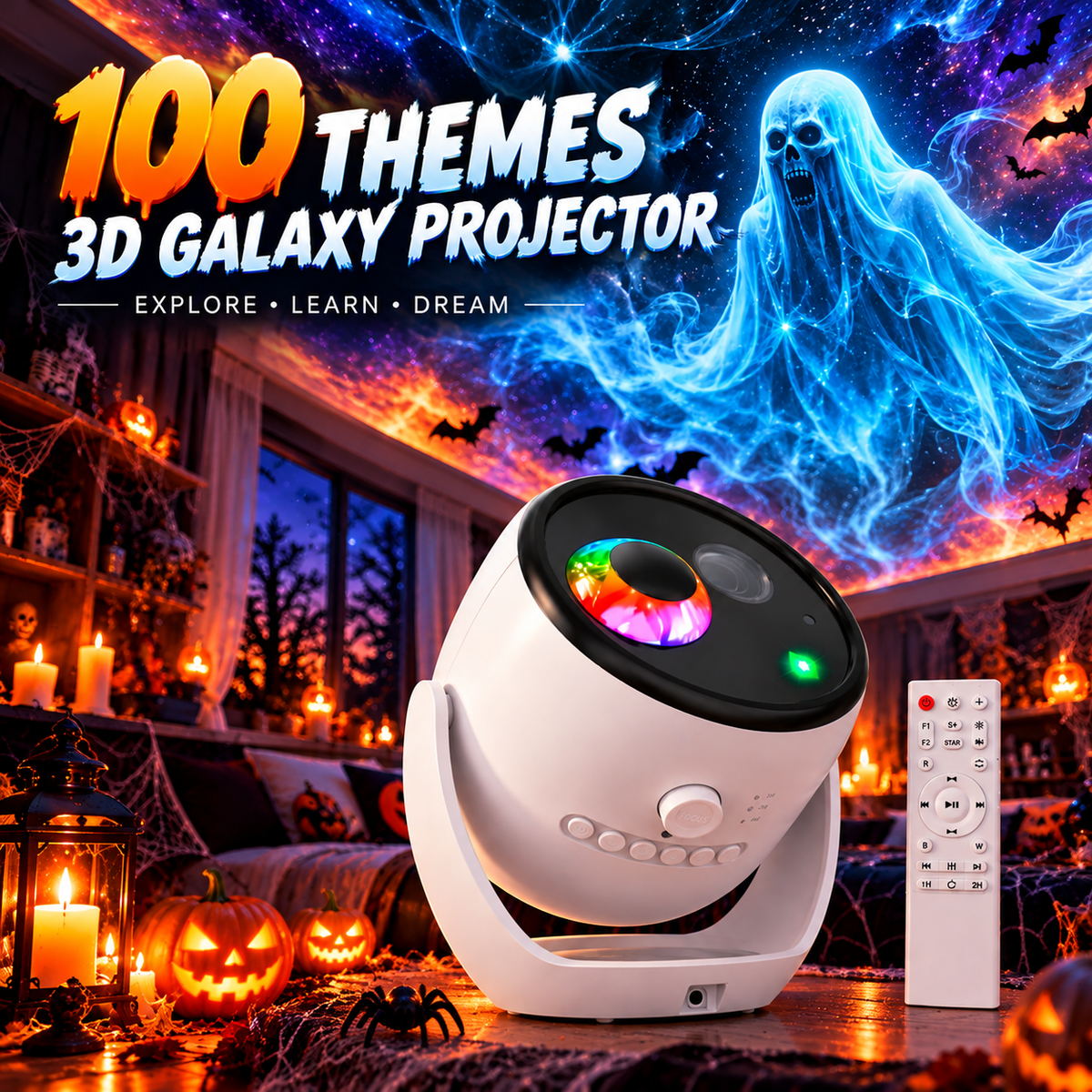 100 Themes 3D Galaxy Projector Pro