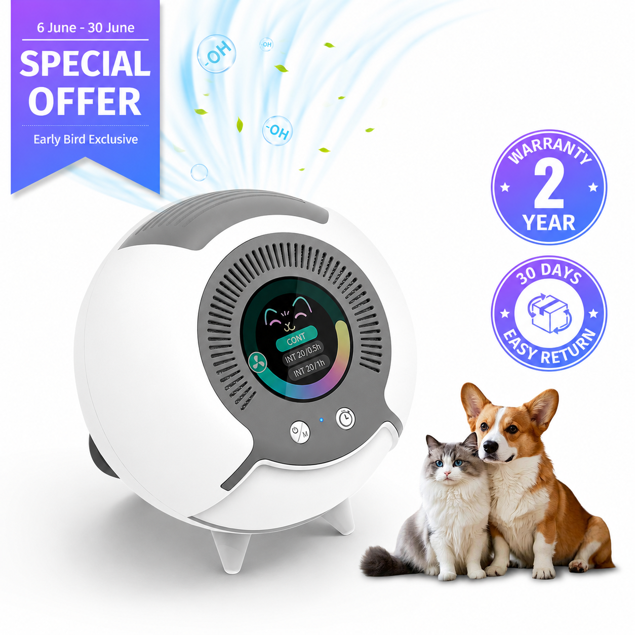 FlashPet - Odor Eliminator Air Purifier