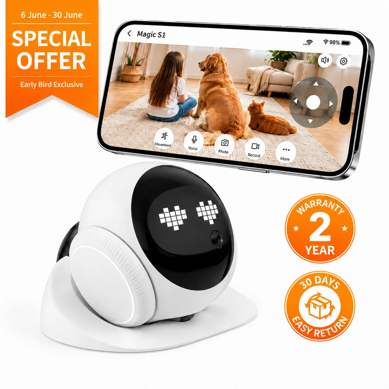 FlashPet Magic S1 - Smart Pet Camera Robot